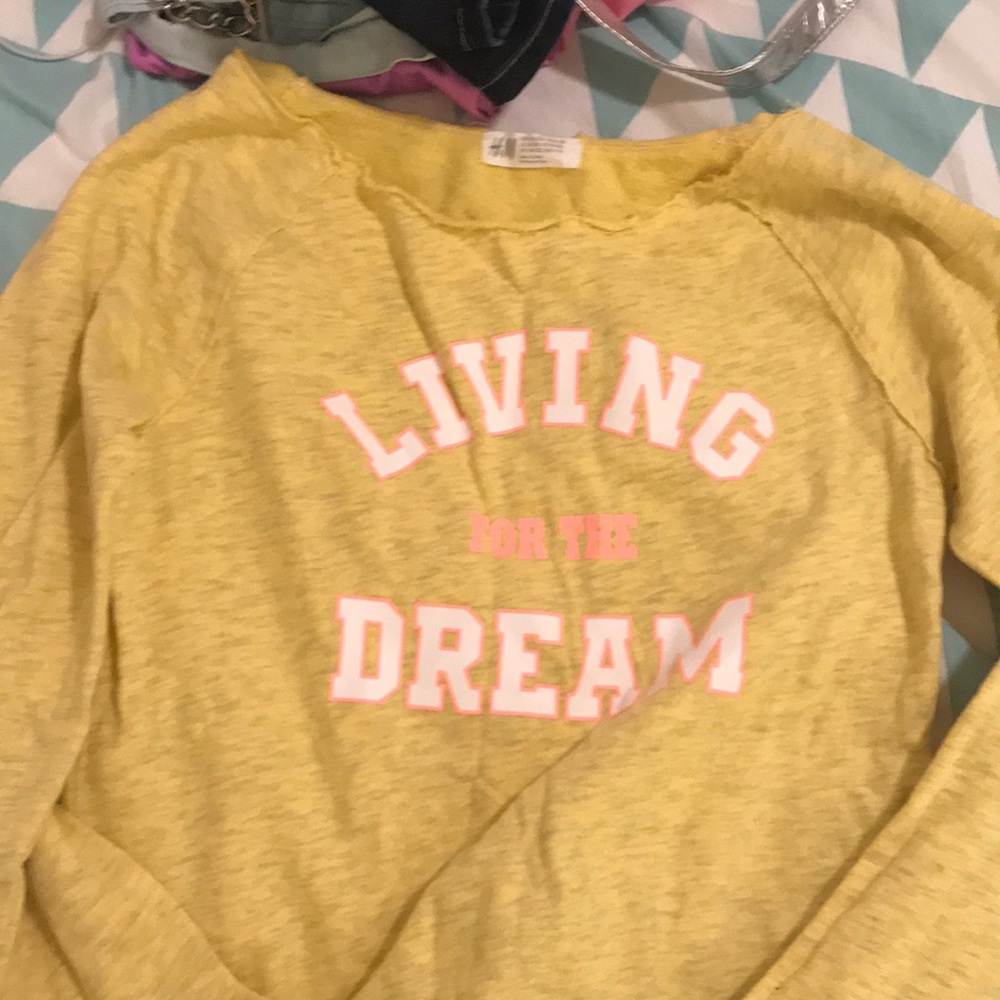 Girls yellow H&M sweatshirt